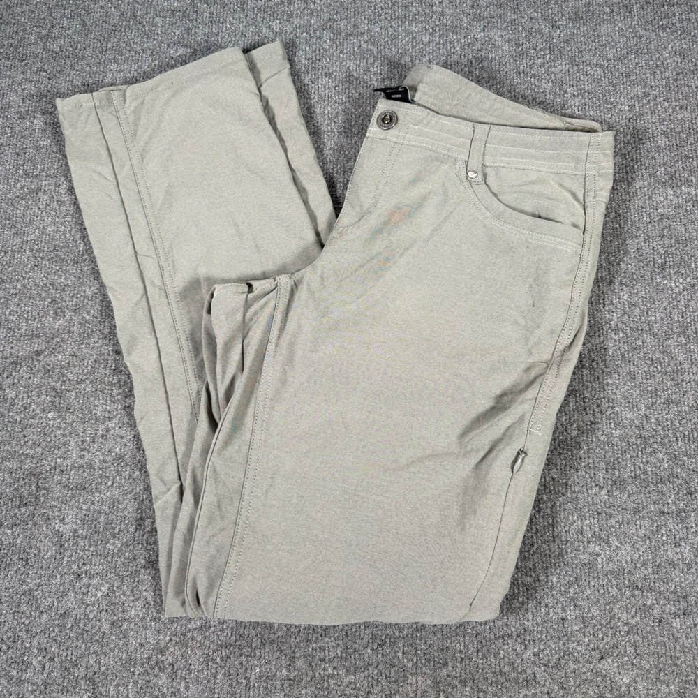 Kuhl Splash Straight Leg Hiking Pants Olive Green Size 12 Reg 6235 #4501